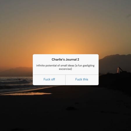 Image of: Infinite Potential of Small Ideas (a fun gaslighting exercise)